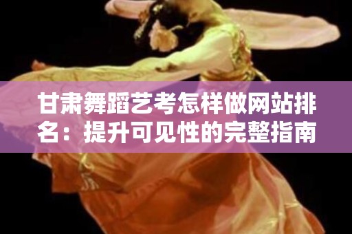 甘肃舞蹈艺考怎样做网站排名：提升可见性的完整指南
