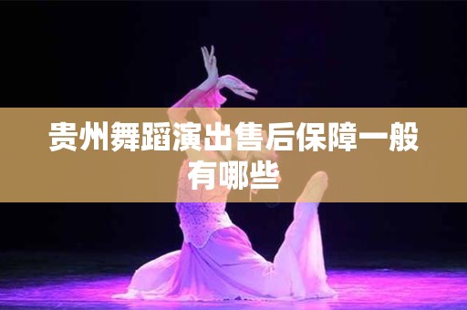 贵州舞蹈演出售后保障一般有哪些