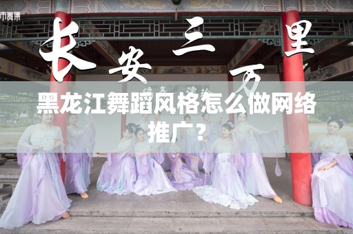 黑龙江舞蹈风格怎么做网络推广？