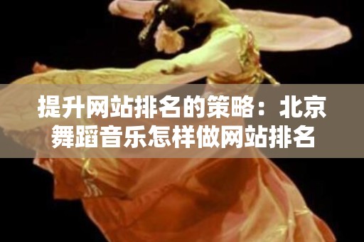 提升网站排名的策略：北京舞蹈音乐怎样做网站排名