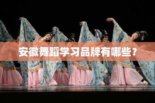 安徽舞蹈学习品牌有哪些？