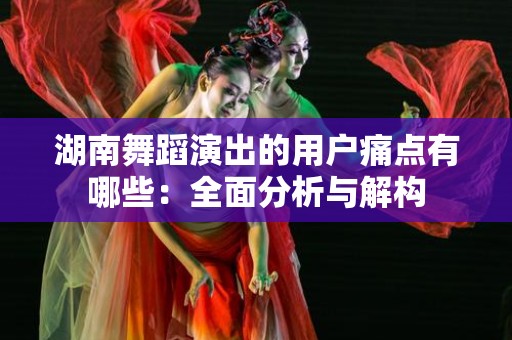 湖南舞蹈演出的用户痛点有哪些：全面分析与解构