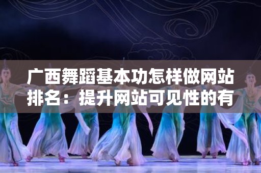 广西舞蹈基本功怎样做网站排名：提升网站可见性的有效策略