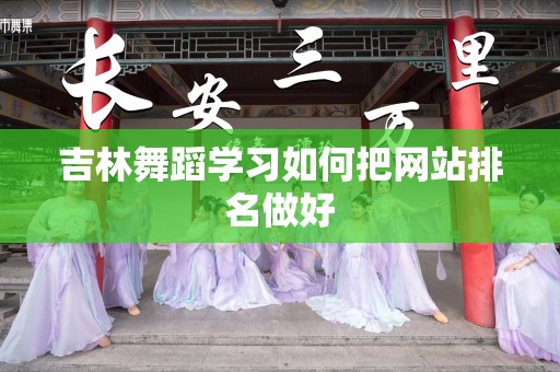 吉林舞蹈学习如何把网站排名做好