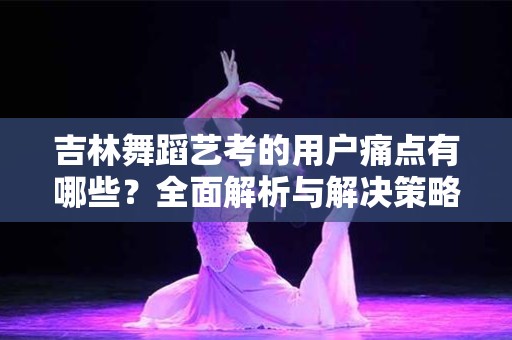 吉林舞蹈艺考的用户痛点有哪些？全面解析与解决策略