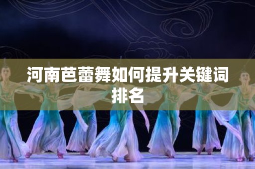 河南芭蕾舞如何提升关键词排名