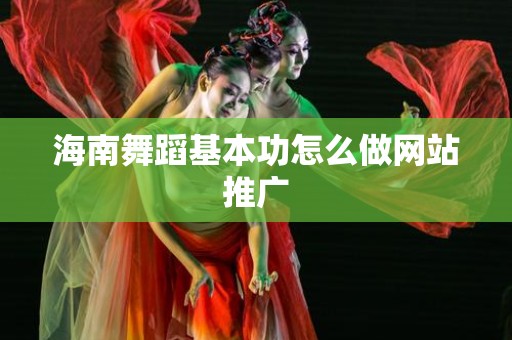 海南舞蹈基本功怎么做网站推广