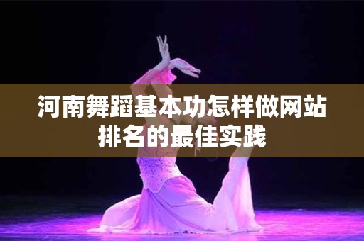 河南舞蹈基本功怎样做网站排名的最佳实践