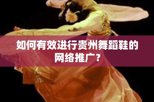 如何有效进行贵州舞蹈鞋的网络推广？