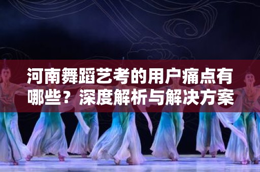 河南舞蹈艺考的用户痛点有哪些？深度解析与解决方案