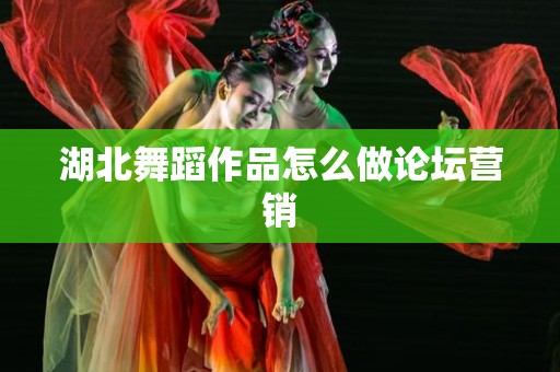 湖北舞蹈作品怎么做论坛营销