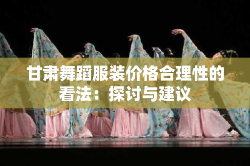 甘肃舞蹈服装价格合理性的看法：探讨与建议