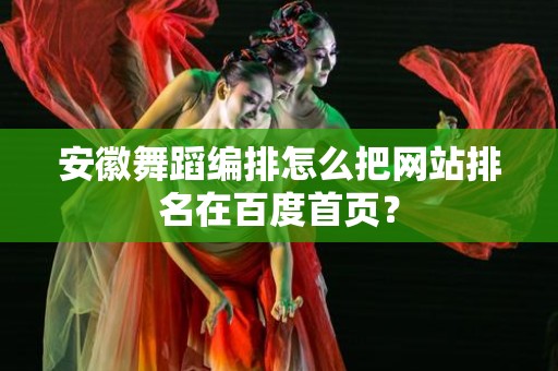 安徽舞蹈编排怎么把网站排名在百度首页？