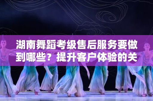 湖南舞蹈考级售后服务要做到哪些？提升客户体验的关键因素