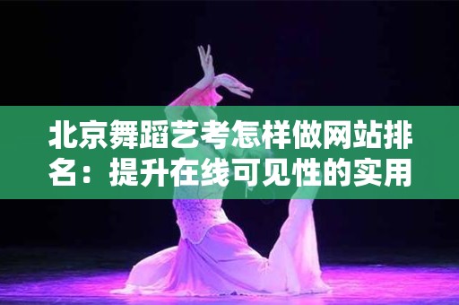 北京舞蹈艺考怎样做网站排名：提升在线可见性的实用指南