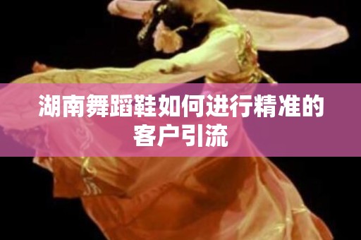 湖南舞蹈鞋如何进行精准的客户引流
