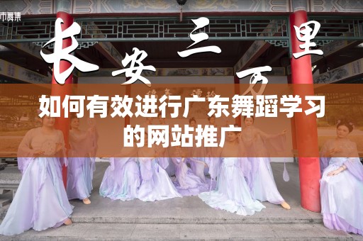 如何有效进行广东舞蹈学习的网站推广