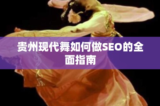 贵州现代舞如何做SEO的全面指南