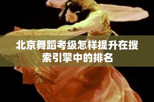北京舞蹈考级怎样提升在搜索引擎中的排名