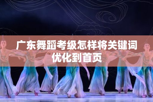 广东舞蹈考级怎样将关键词优化到首页