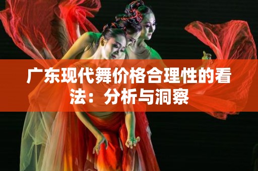 广东现代舞价格合理性的看法：分析与洞察
