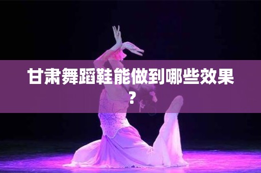 甘肃舞蹈鞋能做到哪些效果？