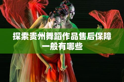 探索贵州舞蹈作品售后保障一般有哪些