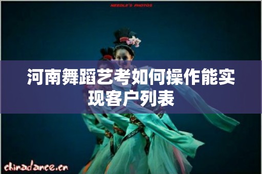 河南舞蹈艺考如何操作能实现客户列表