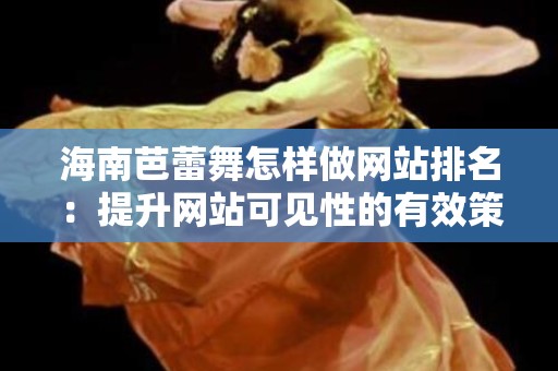 海南芭蕾舞怎样做网站排名：提升网站可见性的有效策略