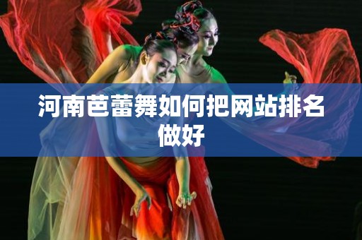 河南芭蕾舞如何把网站排名做好
