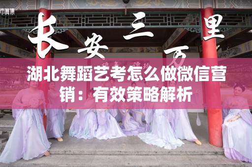 湖北舞蹈艺考怎么做微信营销：有效策略解析