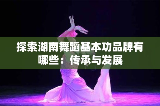 探索湖南舞蹈基本功品牌有哪些：传承与发展