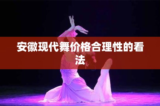 安徽现代舞价格合理性的看法