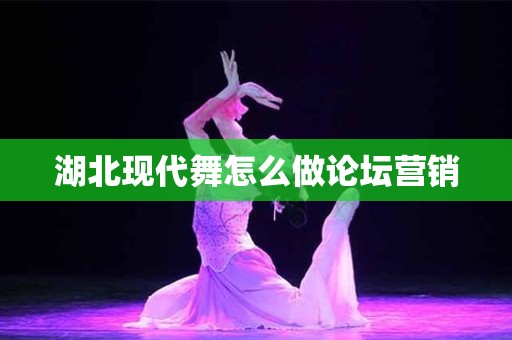 湖北现代舞怎么做论坛营销