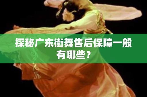 探秘广东街舞售后保障一般有哪些？