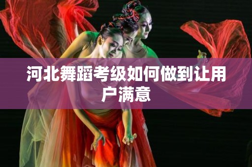 河北舞蹈考级如何做到让用户满意
