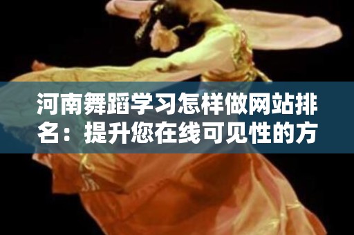 河南舞蹈学习怎样做网站排名：提升您在线可见性的方法