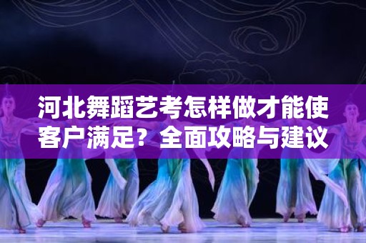 河北舞蹈艺考怎样做才能使客户满足？全面攻略与建议