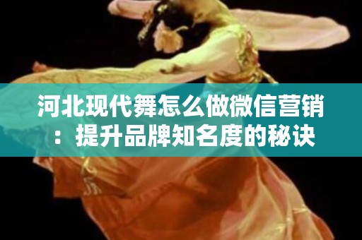 河北现代舞怎么做微信营销：提升品牌知名度的秘诀