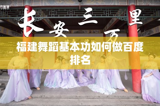 福建舞蹈基本功如何做百度排名