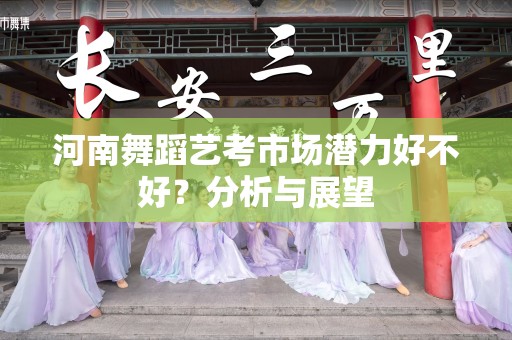 河南舞蹈艺考市场潜力好不好？分析与展望