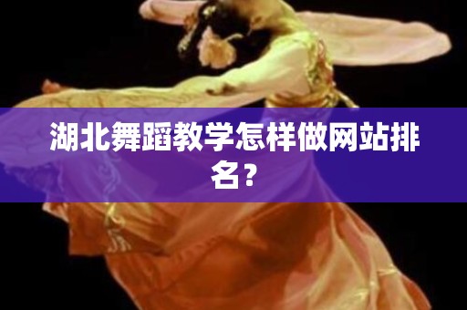 湖北舞蹈教学怎样做网站排名？
