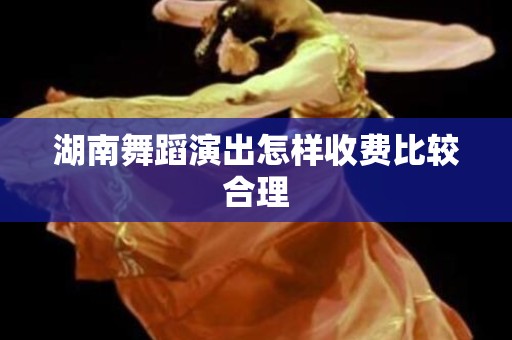 湖南舞蹈演出怎样收费比较合理