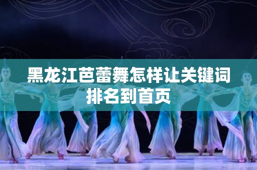 黑龙江芭蕾舞怎样让关键词排名到首页