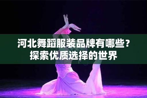 河北舞蹈服装品牌有哪些？探索优质选择的世界
